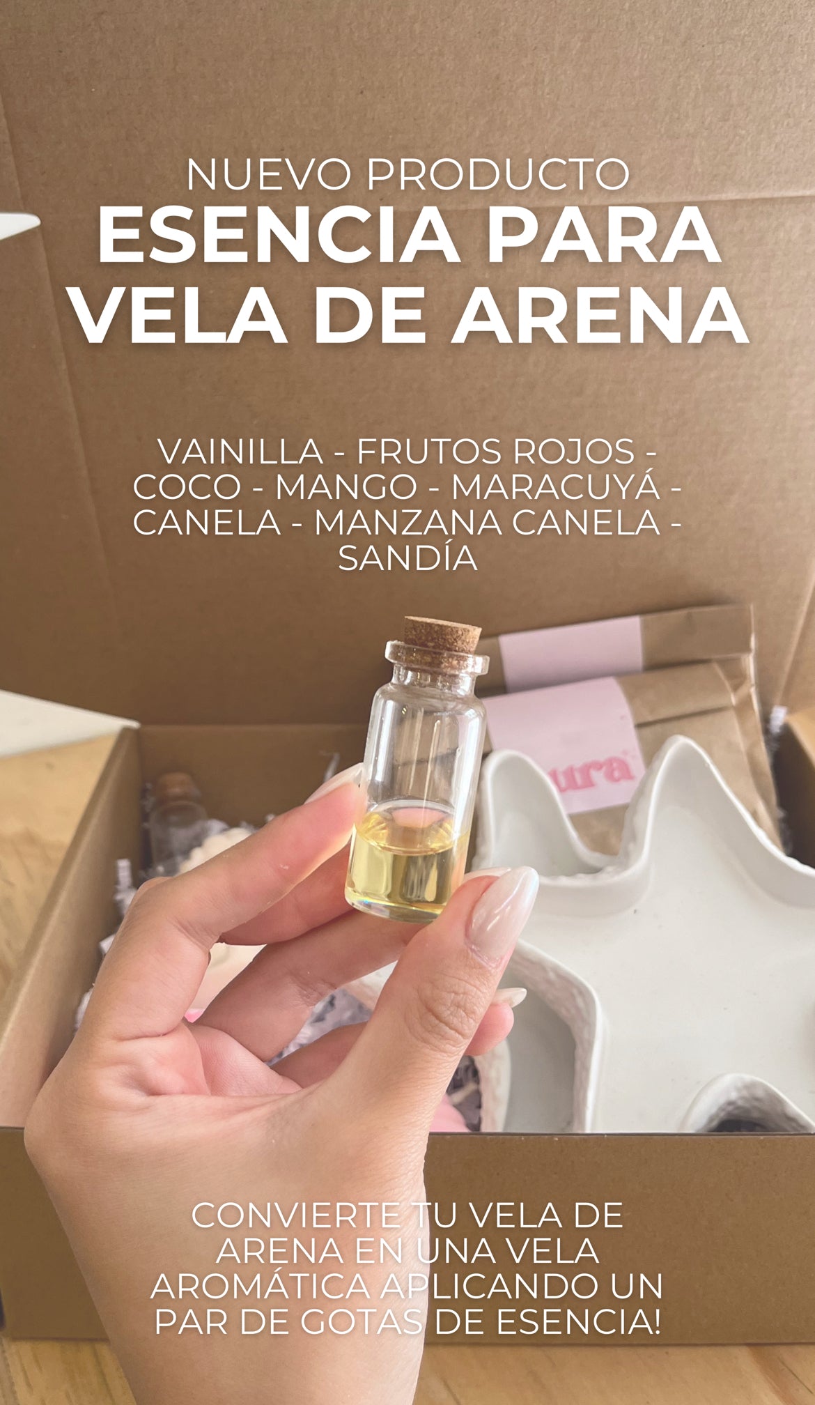 Esencia aromática para vela de arena